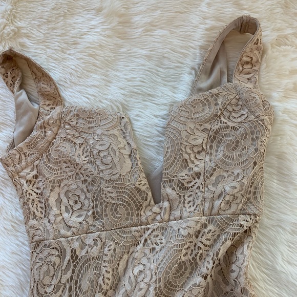 Lace long maxi dress with slit - Picture 5 of 5